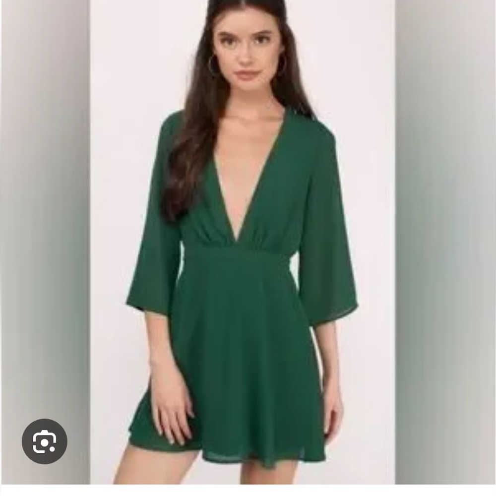 Elegant Green take it slow V Neck dress
